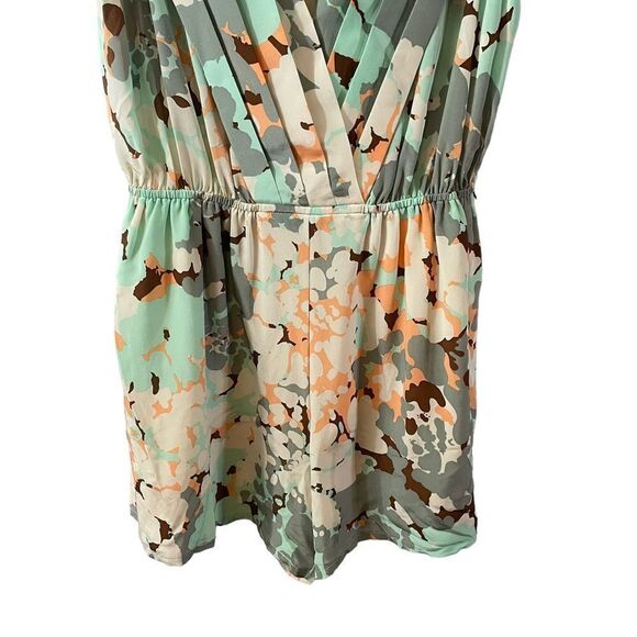 Anthropologie Hunter Dixon Mary Jane Double V Silk Romper Size MED - Picture 6 of 9